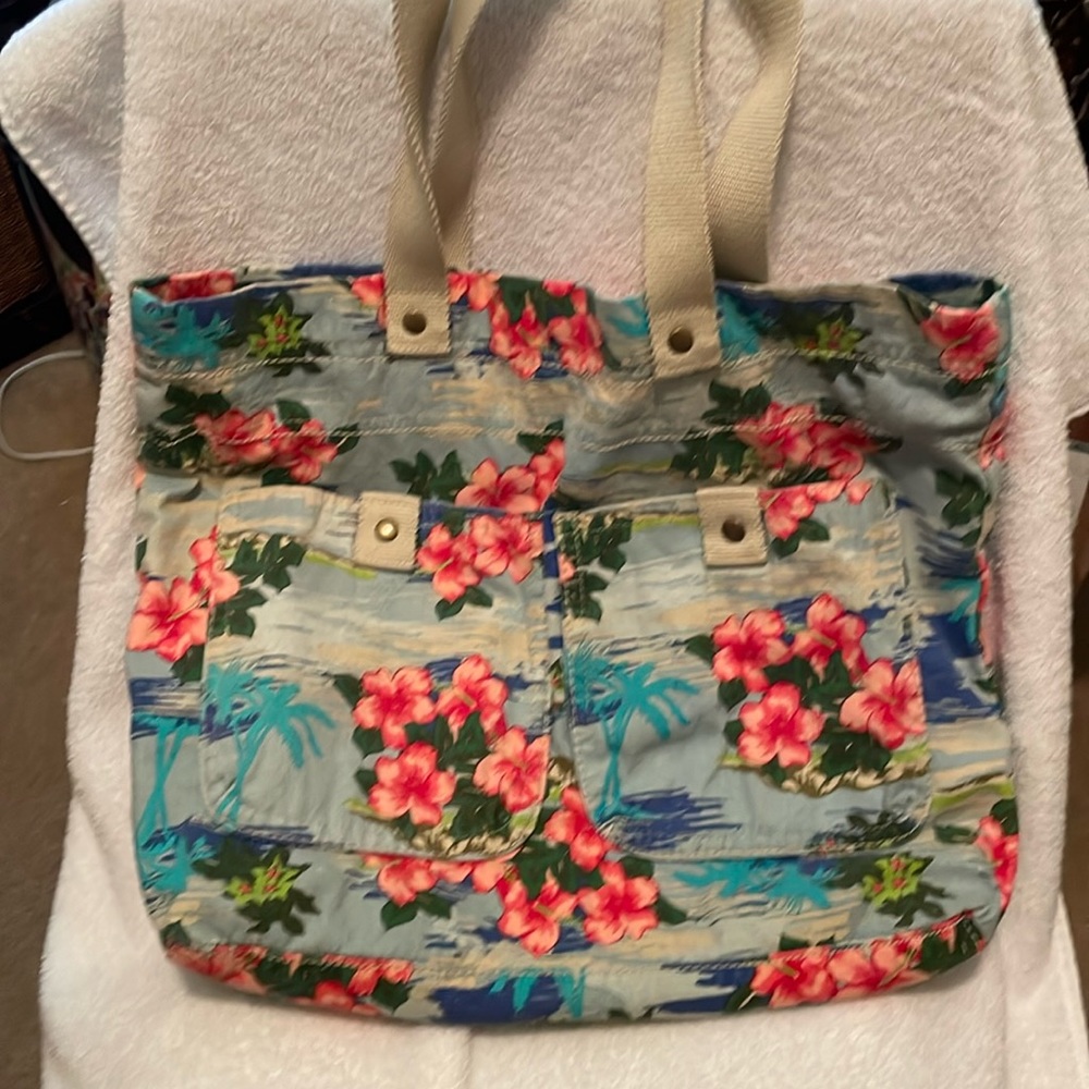 MOSSIMO Tropical Print Tote Bag
